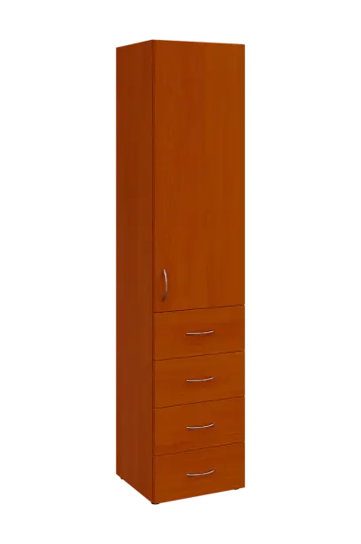 NN 5 - 44ZD skříň vysoká, 4-zásuvková/1-dveřová, pravá, 1800x400x400, třešeň šumavská